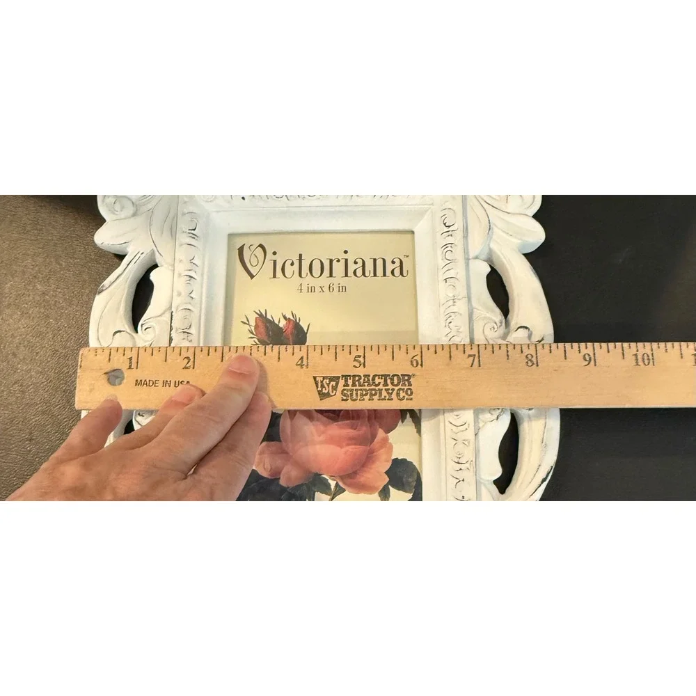 Victoriana 4x6 Picture Frame White Ornate Scroll Shabby Chic Victorian NEW